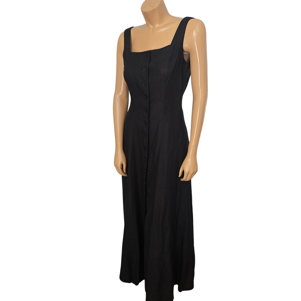 Mondo Corsini Black Button-Down Dress
